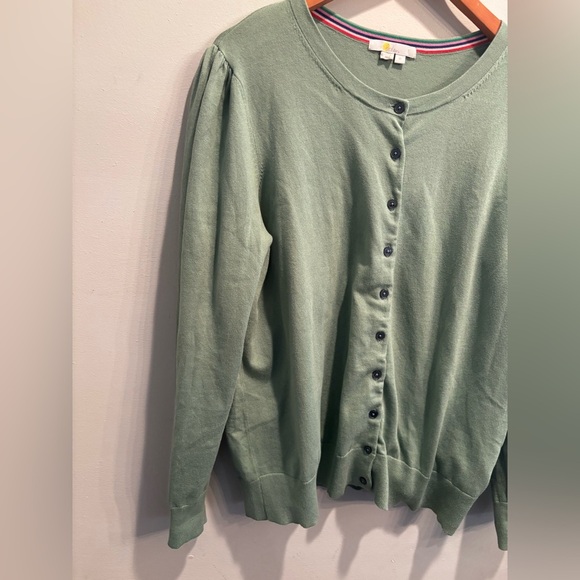 Boden Sage Green Button-Up Cardigan cottagecore fall country office casual - Picture 10 of 16